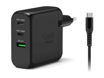 PORT Connect adaptateur secteur - GaN - USB, USB-C - 100 Watt 