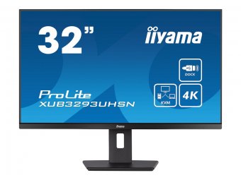 31,5", dalle IPS, 3840x2160, 350 cd/m², 1000:1 typique, Haut-parleurs et écouteurs , 1xHDMI, 1xDisplayPort, 1xUSB-C, USB-HUB (2x3.0), 15cm pied réglable en hauteur, 4ms, Docking USB-C intégrée, Port LAN RJ45, commutateur KVM 