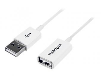 3m White USB 2.0 Extension Cable - M/F 