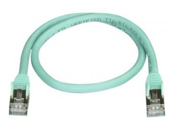 0.5m Aqua Cat6a Ethernet Cable - STP 