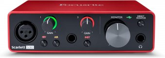 Focusrite Interface audio USB Scarlett Solo de 3e génération, pour les guitaristes, chanteurs(ses) et réalisateurs(trices), accompagnée de tous les logiciels 