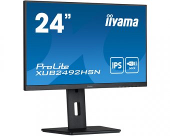 Écran LED - 24" (23.8" visualisable) - 1920 x 1080 Full HD (1080p) @ 75 Hz - IPS - 250 cd/m² - 1000:1 - 4 ms - HDMI, DisplayPort, USB-C - haut-parleurs - noir mat 