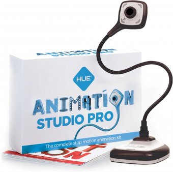 HUE Animation Studio Pro : Kit Stop Motion (Caméra Flexible Full HD 1080p, Logiciel, Livre) 