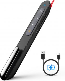 Présentateur sans fil rechargeable + Pointeur laser NORWII N76 