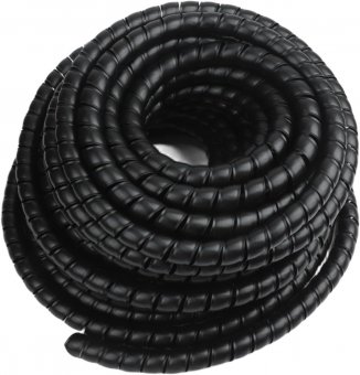 Conduit spiralé de 20 mm de diamètre - 25 m - Tuyau de protection flexible en polypropylène - Gestion des câbles à domicile ou au bureau 