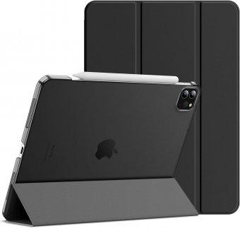 JETech Étui pour iPad Pro 11 Pouces, Modèle 2022/2021/2020/2018, Support la Charge de Pencil, Housse Coque Intelligent Réveil (Noir) 