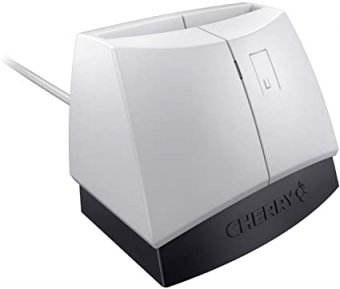 CHERRY SmartTerminal ST-1144 - Lecteur de cartes à puce - USB 2.0 - blanc (supérieur), base noire 