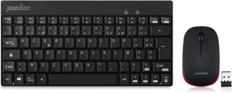 Perixx PERIDUO-712 Mini Clavier et Souris sans Fil avec récepteur Nano 2,4 GHz Noir Léger et Petit 