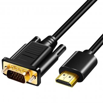 Câble adaptateur HDMI vers VGA en plaqué or, 1080p (5 m) 