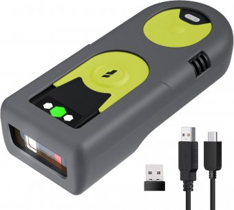 Inateck Lecteur de Code Barre 2D/1D Bluetooth avec Adaptateur USB 2.4Ghz, Scanner Codes sur Écran, Portable et avec Raccourcis Exclusifs 