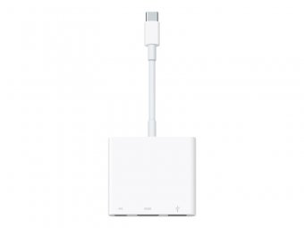 Apple Digital AV Multiport Adapter - Adaptateur vidéo - 24 pin USB-C mâle pour USB, HDMI, USB-C (alimentation uniquement) femelle - support 4K 