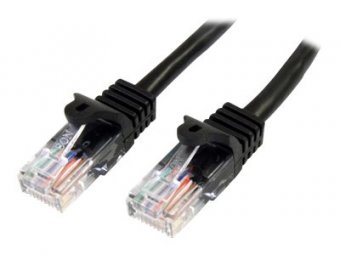 0.5m Black Snagless Cat5e Patch Cable 