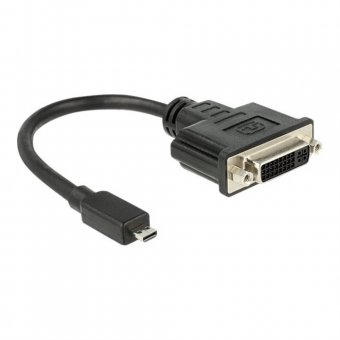 Adaptateur HDMI, DVI Delock 65563 [1x HDMI mâle D Micro - 1x DVI femelle 24+5 pôles] 20.00 cm noir 