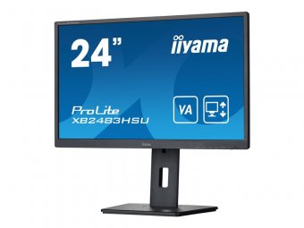 iiyama ProLite XB2483HSU-B5 - Écran LED - 24" (23.8" visualisable) - 1920 x 1080 Full HD (1080p) @ 75 Hz - VA - 250 cd/m² - 3000:1 - 4 ms - HDMI, DisplayPort - haut-parleurs - noir mat 