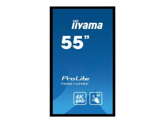 iiyama ProLite T5561UHSC-B1 - Classe de diagonale 55" écran LCD rétro-éclairé par LED - signalisation numérique - avec possibilité d'insertion de PC et un écran tactile (multi touch) - 4K UHD (2160p) 3840 x 2160 - noir mat 