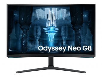 Samsung Odyssey Neo G8 S32BG850NP - G85NB Series - moniteur QLED - jeux - incurvé - 32" - 3840 x 2160 4K @ 240 Hz - VA - 350 cd/m² - 1000000:1 - Quantum HDR 2000 - 1 ms - 2xHDMI, DisplayPort - noir, blanc 