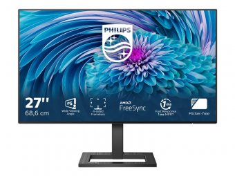 Philips E-line 272E2FA - Écran LED - 27" - 1920 x 1080 Full HD (1080p) @ 75 Hz - IPS - 350 cd/m² - 1000:1 - 1 ms - HDMI, VGA, DisplayPort - haut-parleurs - noir texturé 