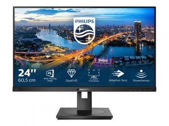 Philips B Line 245B1 - Écran LED - 24" (23.8" visualisable) - 2560 x 1440 QHD @ 75 Hz - IPS - 250 cd/m² - 1000:1 - 4 ms - HDMI, DVI-D, DisplayPort - haut-parleurs - texture noire 