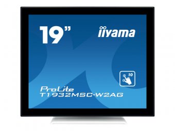 iiyama ProLite T1932MSC-W2AG - Écran LED - 19" - écran tactile - 1280 x 1024 - IPS - 250 cd/m² - 1000:1 - 14 ms - DVI-D, VGA - haut-parleurs - blanc 