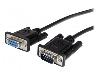 StarTech.com Cable serie DB9 RS232 en liaison directe de 2 m - Noir - M/F - Rallonge de câble série - DB-9 (M) pour DB-9 (F) - 2 m - noir - pour P/N: 1P3FPC-USB-SERIAL, IC232TTL, ICUSB2324I, ICUSB232D, ICUSB232V2, SV1108IPPWGB 