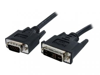 StarTech.com Câble écran DVI vers VGA - DVI-A (M) vers VGA HD15 (M) - 3m - Cordon DVI VGA - 1x DVI-A (analogique) mâle, 1x VGA HD-15 mâle - Câble vidéo - HD-15 (VGA) (M) pour DVI-A (M) - 3 m - moulé, vis moletées - noir 