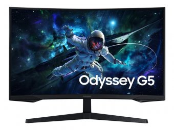 Samsung Odyssey G5 S27CG552EU - G55C Series - écran LED - jeux - incurvé - 27" - 2560 x 1440 QHD @ 165 Hz - VA - 300 cd/m² - 2500:1 - HDR10 - 1 ms - HDMI, DisplayPort - noir 