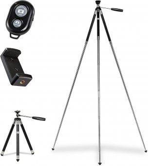 KODAK Trépied PhotoGear 42" | Trépied 8 Sections en Aluminium et Acier Inoxydable avec télécommande Bluetooth, réglage de la Hauteur des Pieds télescopiques 