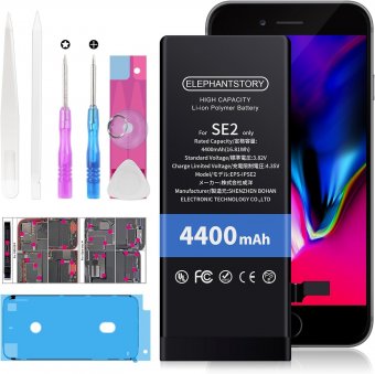 Batterie pour iPhone SE 2020 4400 mAh Haute capacité 0 Cycles Batterie Interne 