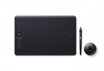 Wacom Intuos Pro Moyen - Numériseur - 22.4 x 14.8 cm - multitactile - électromagnétique - sans fil, filaire - USB, Bluetooth - noir 
