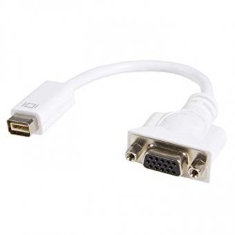 StarTech.com Adaptateur de câble vidéo Mini DVI vers VGA pour Macbook et iMac - Adaptateur vidéo - mini-DVI (M) pour HD-15 (VGA) (F) - 20 cm - blanc 