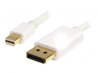 StarTech.com Câble adaptateur Mini DisplayPort vers DisplayPort 1.2 2m - Cordon Mini DP à DP - Support HBR2 - M/M - DisplayPort 4K - Blanc - Câble DisplayPort - Mini DisplayPort (M) pour DisplayPort (M) - 2 m - blanc - pour P/N: CDP2MDP, CDP2MDPEC, CDP2MD 
