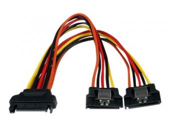 6in Latching SATA Power Y Splitter Cable 