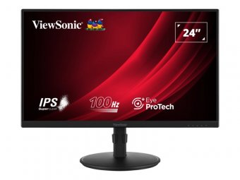 ViewSonic VA2408-HDJ - Écran LED - 24" (23.8" visualisable) - 1920 x 1080 Full HD (1080p) @ 100 Hz - IPS - 250 cd/m² - 1300:1 - 5 ms - HDMI, VGA, DisplayPort 