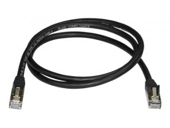 1m Black Cat6a Ethernet Cable - STP 