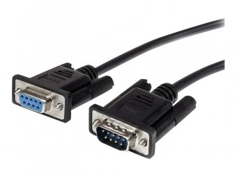 StarTech.com Câble série DB9 RS232 noir en liaison directe 3 m - M/F - Rallonge de câble série - DB-9 (M) pour DB-9 (F) - 3 m - noir - pour P/N: 1P3FPC-USB-SERIAL, IC232TTL, ICUSB2324I, ICUSB232D, ICUSB232IS, ICUSB232V2 