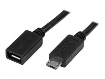 0.5m 20in Micro-USB Extension Cable M/F 