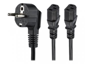 Power Cord - Schuko CEE7 to 2x C13 - 2m 
