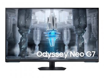 Samsung Odyssey Neo G7 S43CG700NU - G70NC Series - moniteur QLED - Intelligent - jeux - 43" - 3840 x 2160 4K @ 144 Hz - VA - 400 cd/m² - 4250:1 - DisplayHDR 600 - 1 ms - 2xHDMI, DisplayPort - haut-parleurs - noir, blanc 