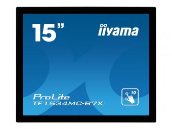 iiyama ProLite TF1534MC-B7X - Écran LED - 15" - cadre ouvert - écran tactile - 1024 x 768 - TN - 370 cd/m² - 700:1 - 8 ms - HDMI, VGA, DisplayPort - noir 