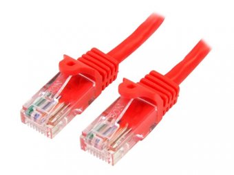 0.5m Red Snagless Cat5e Patch Cable 