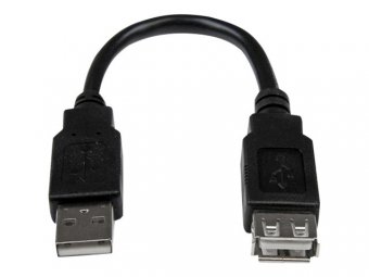 6in USB 2.0 Ext Adapter Cable A to A M/F 