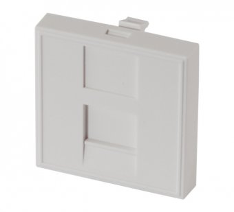 Plastron 45X45 droit pour 1 port RJ45 keystone 