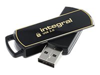 Integral Secure 360 - Clé USB - 128 Go - USB 3.0 - Noir élégant 