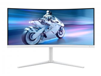 Philips Evnia 5000 34M2C5501A - Écran LED - jeux - incurvé - 34" - 3440 x 1400 WQHD @ 180 Hz - Fast VA - 300 cd/m² - 4000:1 - DisplayHDR 400 - 0.5 ms - 2xHDMI, DisplayPort - haut-parleurs - blanc 