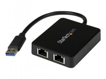 USB 3 Dual Port Gigabit Ethernet Adapter 
