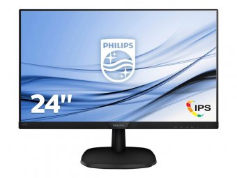 Philips V-line 243V7QDSB - Écran LED - 24" (23.8" visualisable) - 1920 x 1080 Full HD (1080p) @ 60 Hz - IPS - 250 cd/m² - 1000:1 - 5 ms - HDMI, DVI-D, VGA - noir texturé 