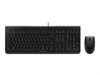 CHERRY Ensemble souris et clavier Cablé USB Standard AZERTY Noir 