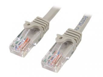 15m Gray Snagless Cat5e Patch Cable 