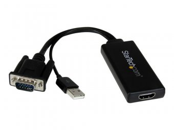 VGA to HDMI Adapter w/USB Power+Audio 