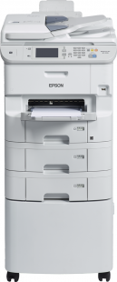 Epson WorkForce Pro WF-6590D2TWFC - Imprimante multifonctions - couleur - jet d'encre - Legal (216 x 356 mm) (original) - A4/Legal (support) - jusqu'à 24 ppm (impression) - 1580 feuilles - 33.6 Kbits/s - USB 2.0, Gigabit LAN, Wi-Fi(n), NFC, hôte USB 2.0 